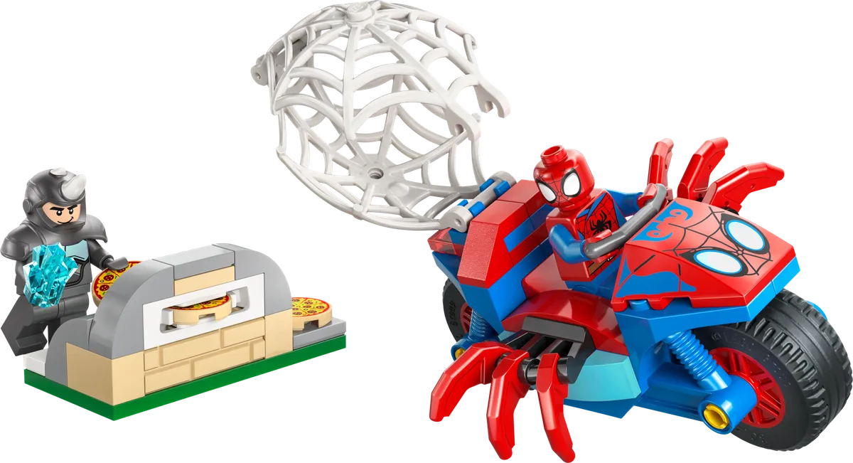 LEGO Spidey on his Motorcycle vs. Rhino (11206)