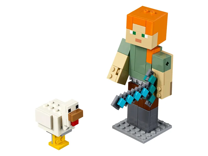 Minecraft Alex BigFig with Chicken van LEGO – productfoto