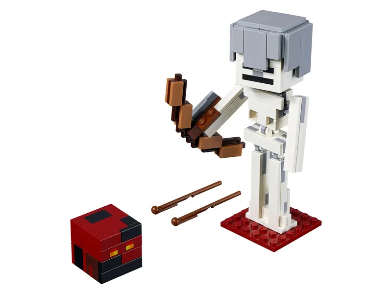 Minecraft Skeleton BigFig with Magma Cube van LEGO – productfoto