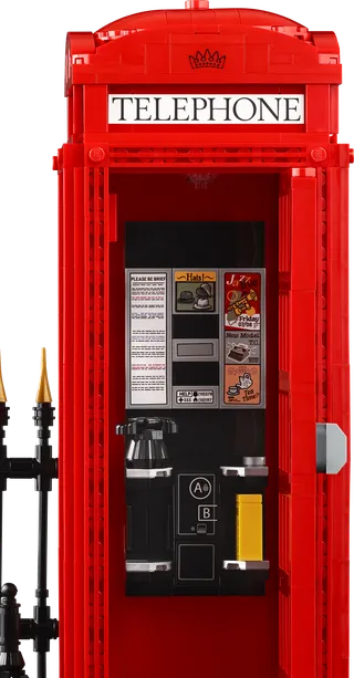 Rode Londense telefooncel van LEGO – productfoto 6 van 12