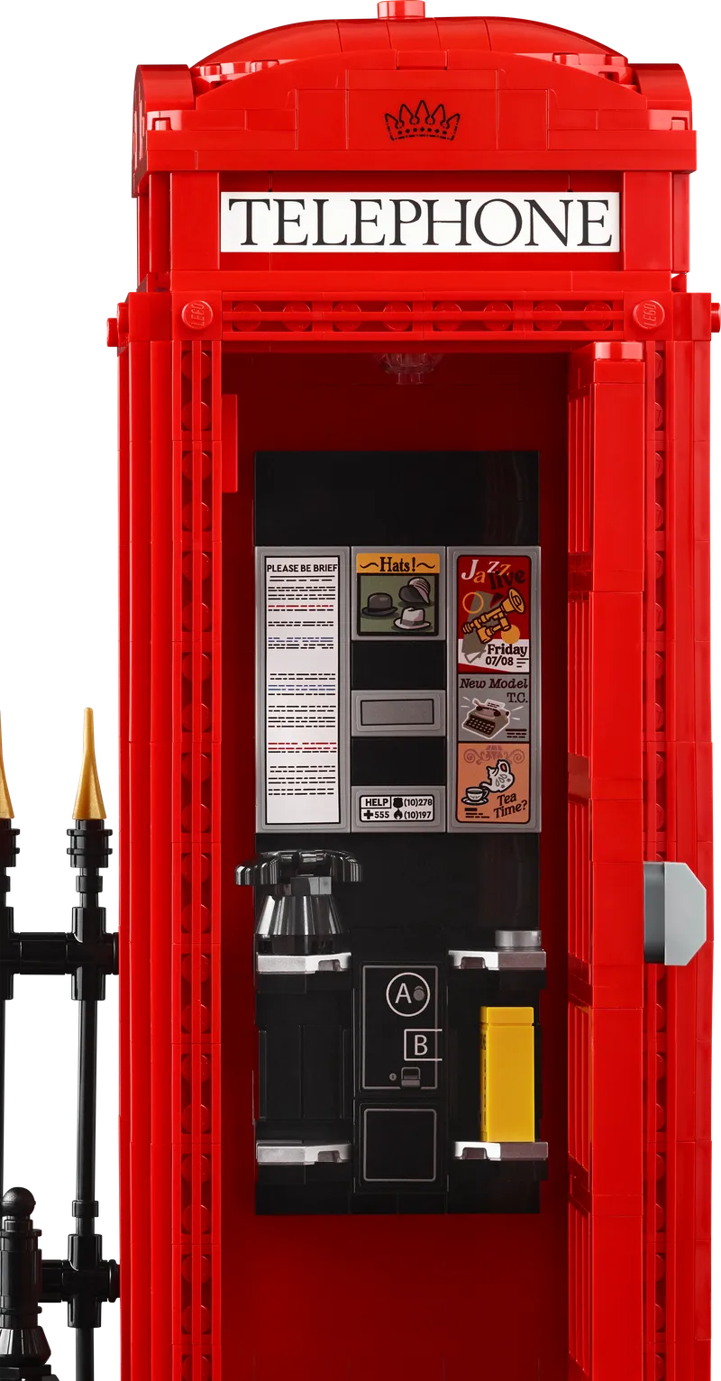 Rode Londense telefooncel van LEGO – productfoto 6 van 12