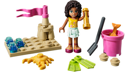 Andrea op het strand: Een Zomerse LEGO Avontuur