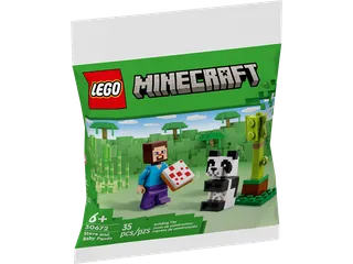 Steve and Baby Panda & Kiki's Coconut Attack från LEGO – produktbild 2 av 3