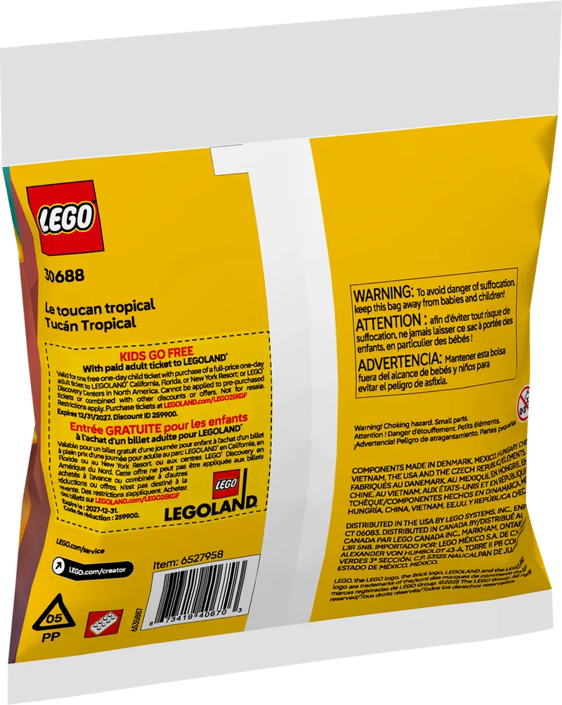 Tropische toekan van LEGO – productfoto 3 van 3