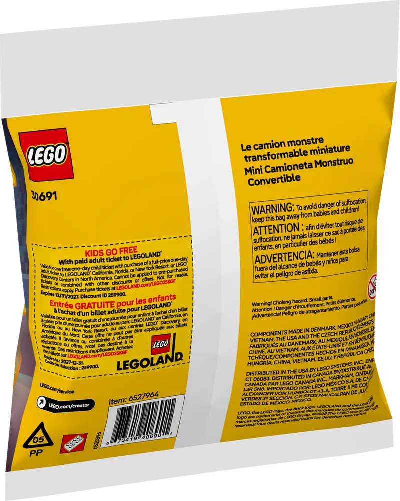 Minimonstertruck van LEGO – productfoto 6 van 6