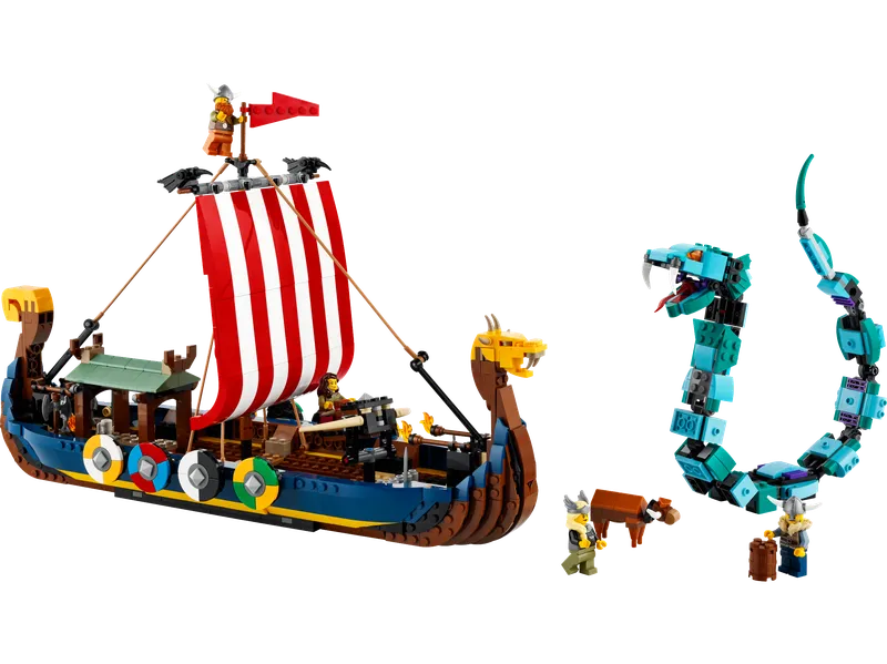 Viking Ship and the Midgard Serpent
