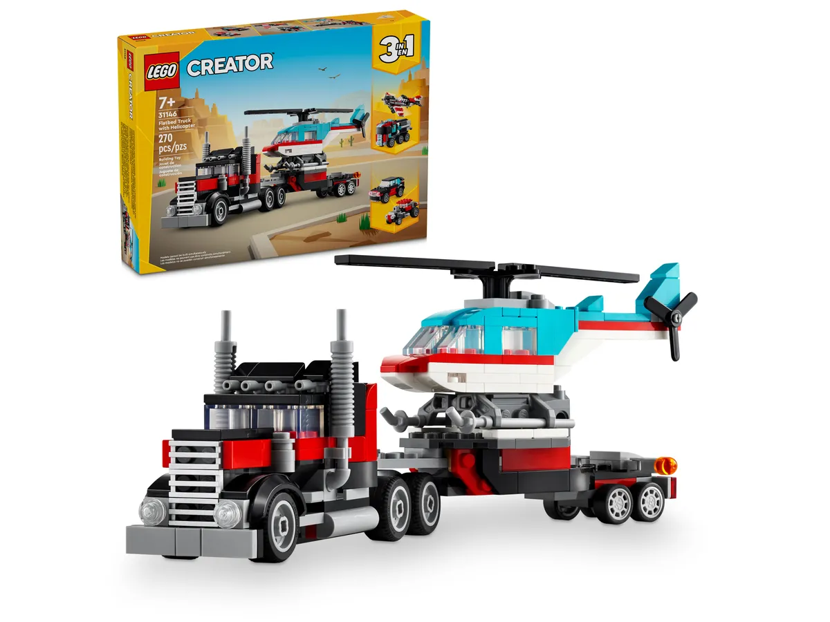LEGO Flatbed Truck with Helicopter (31146) - Bild 1