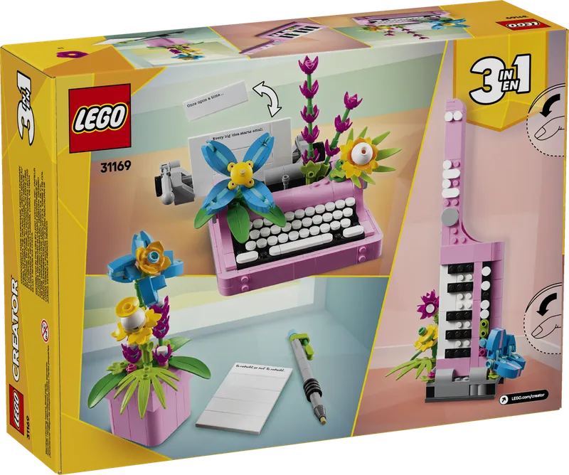 Typewriter with Flowers von LEGO – Produktfoto 11 von 11
