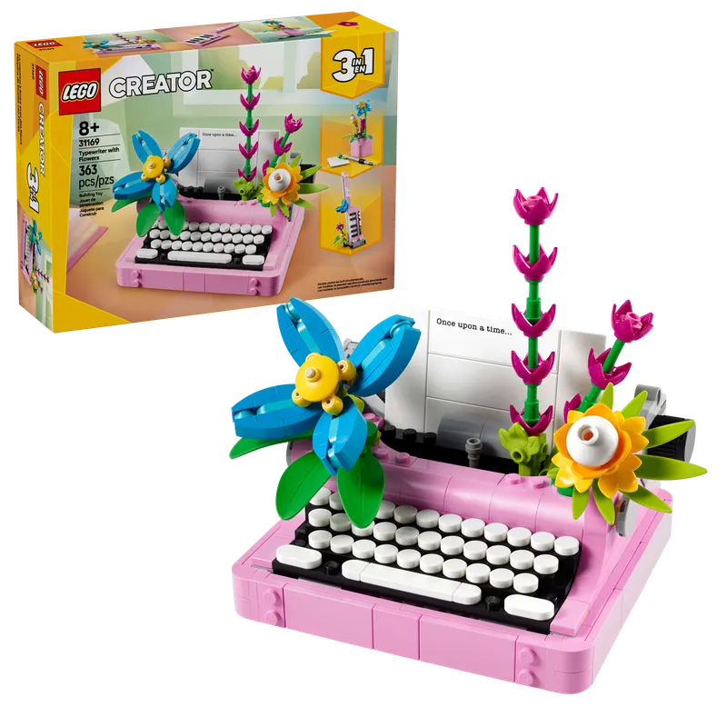 Typewriter with Flowers von LEGO – Produktfoto 2 von 11