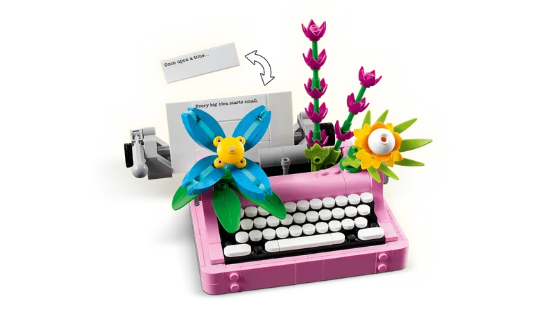 Typewriter with Flowers von LEGO – Produktfoto 3 von 11