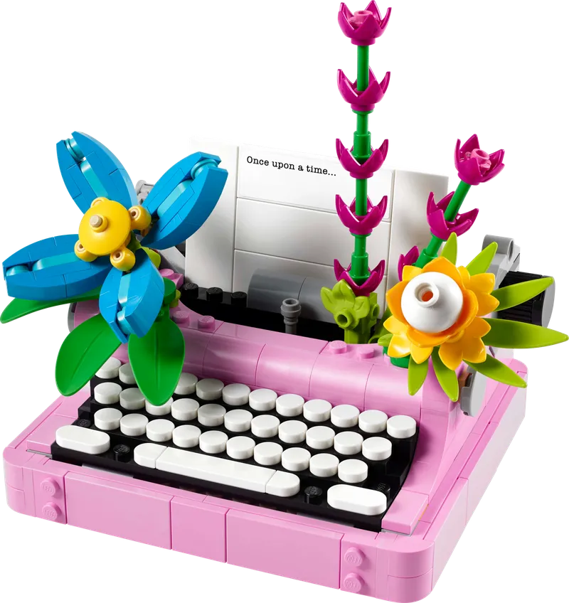Typewriter with Flowers