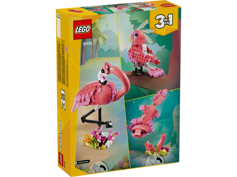 Wild Animals: Pink Flamingo von LEGO – Produktfoto 12 von 12