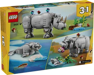 Wild Animals: Majestic Rhino with Birds fra LEGO – produktbillede 16 af 33