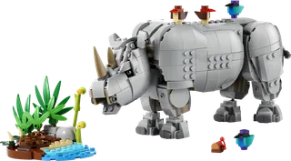 Wild Animals: Majestic Rhino with Birds fra LEGO – produktbillede 4 af 33