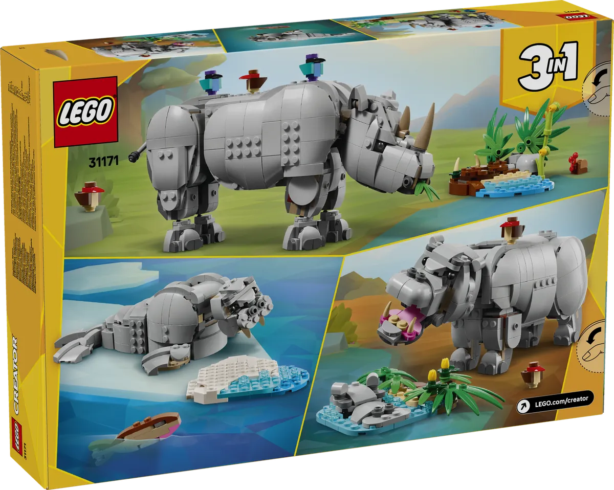 LEGO Wild Animals: Majestic Rhino with Birds (31171) - Bild 24