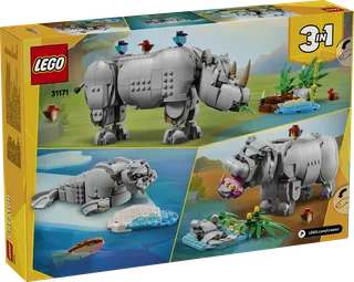 Wild Animals: Majestic Rhino with Birds fra LEGO – produktbillede 21 af 33