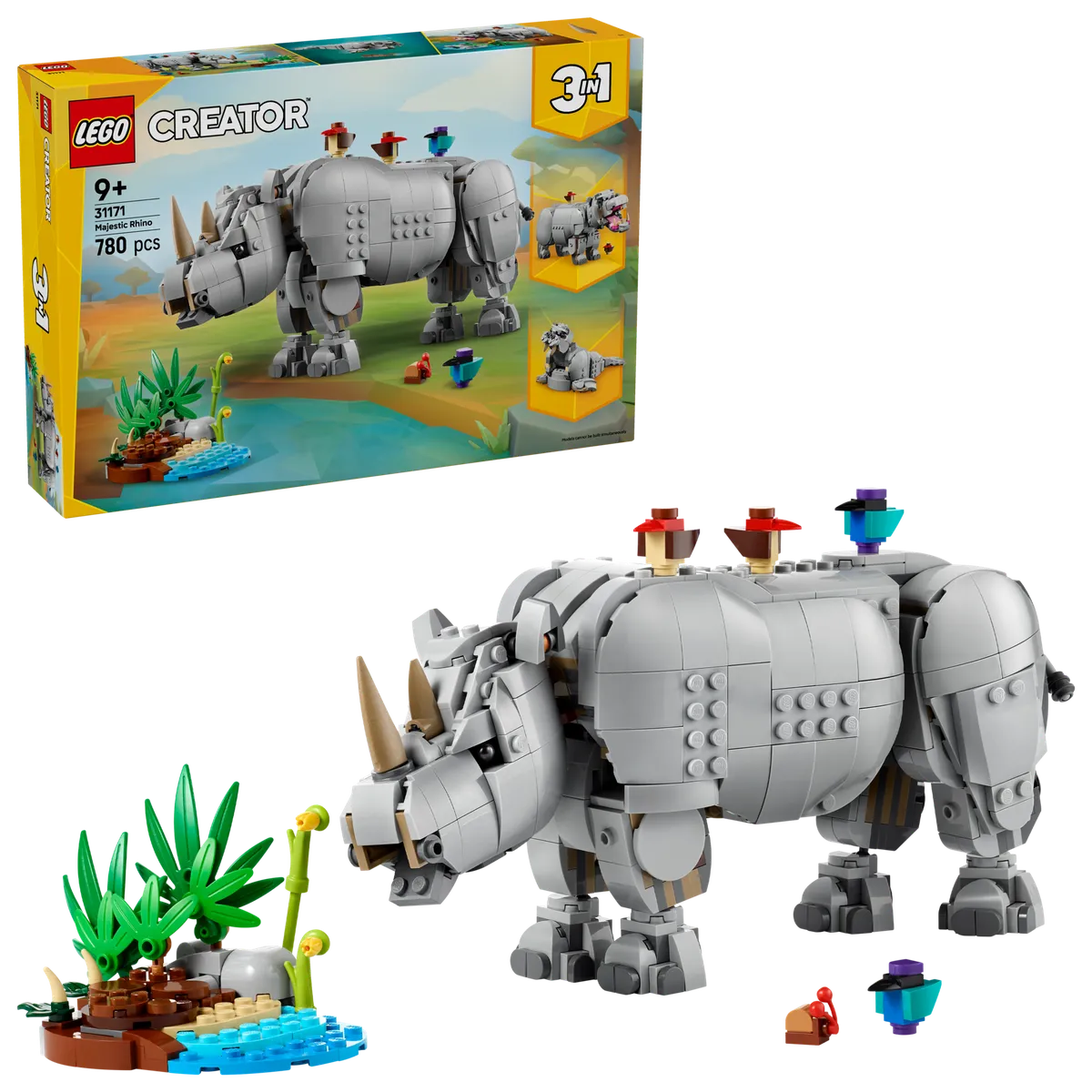 LEGO Wild Animals: Majestic Rhino with Birds (31171) - Bild 25