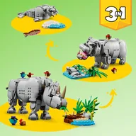 Wilde dieren: machtige neushoorn met vogels - Afbeelding 24 van 24