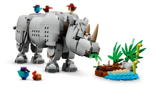 Wild Animals: Majestic Rhino with Birds fra LEGO – produktbillede 27 af 33
