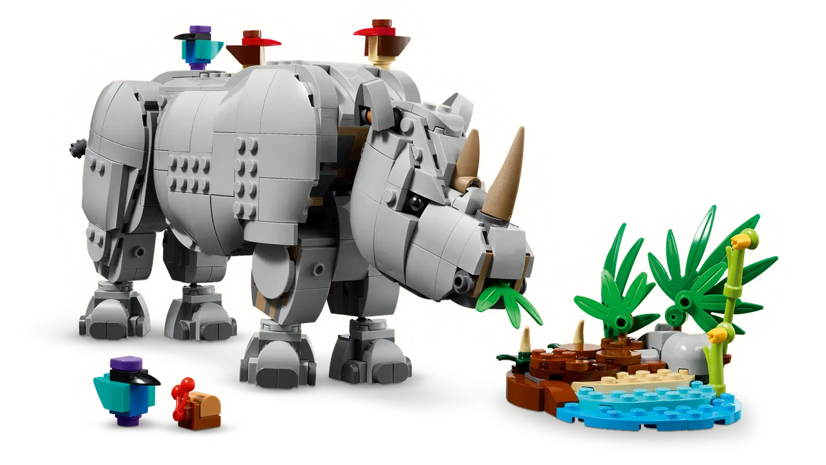 LEGO Wild Animals: Majestic Rhino with Birds (31171) - Bild 3