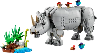 Wild Animals: Majestic Rhino with Birds fra LEGO – produktbillede 1 af 33