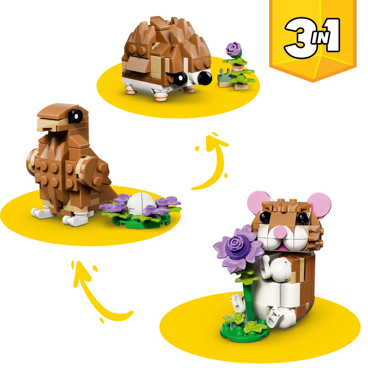 LEGO Cute Hamster with a Flower (31376) - Bild 5