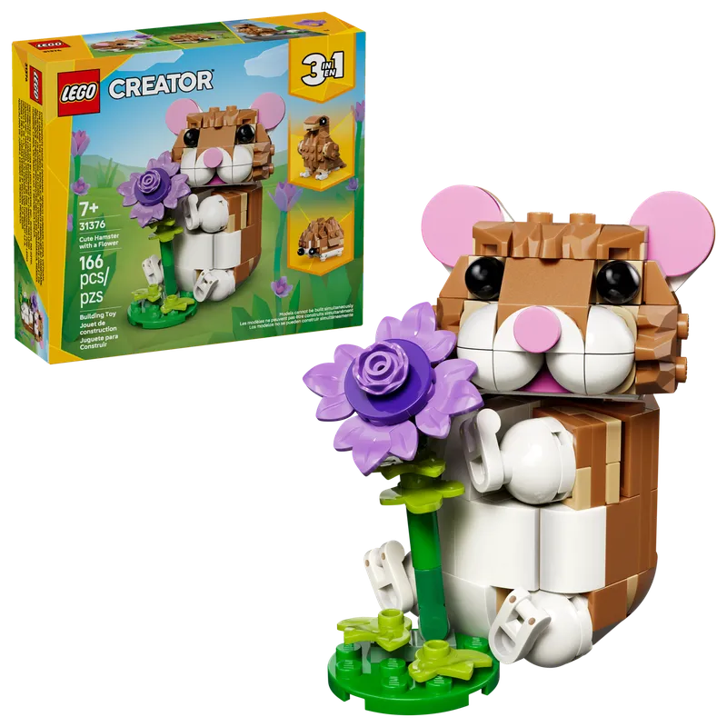 Cute Hamster with a Flower von LEGO – Produktfoto 2 von 33
