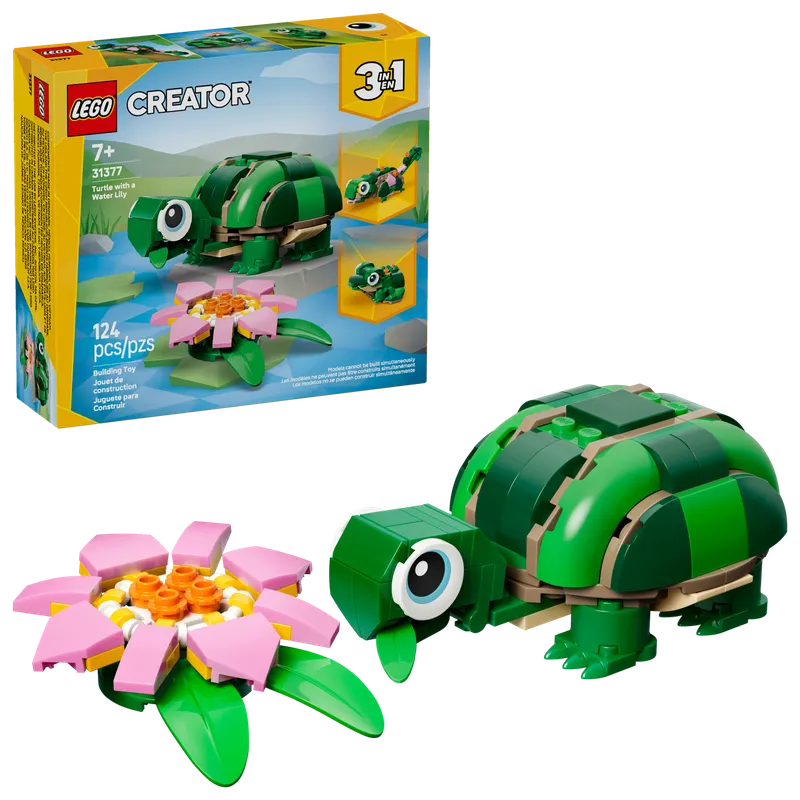 Turtle with a Water Lily Flower by LEGO – product photo 2 of 25