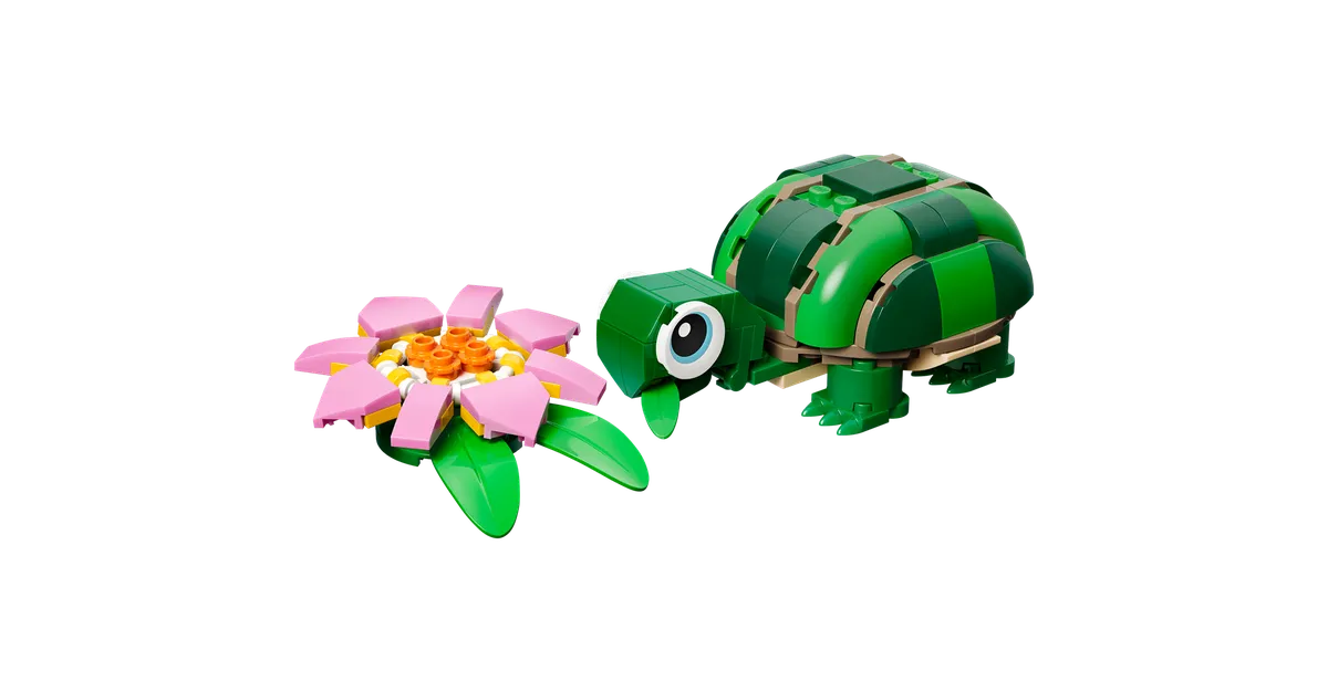 LEGO Turtle with a Water Lily Flower (31377)