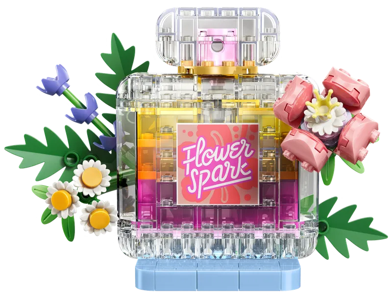 Floral Decor Perfume Bottle