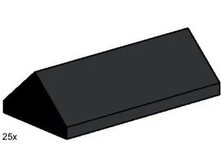 2 x 4 Ridge Roof Tiles Steep Sloped Black de LEGO – photo du produit