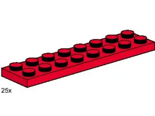2 x 8 Red Plates van LEGO – productfoto