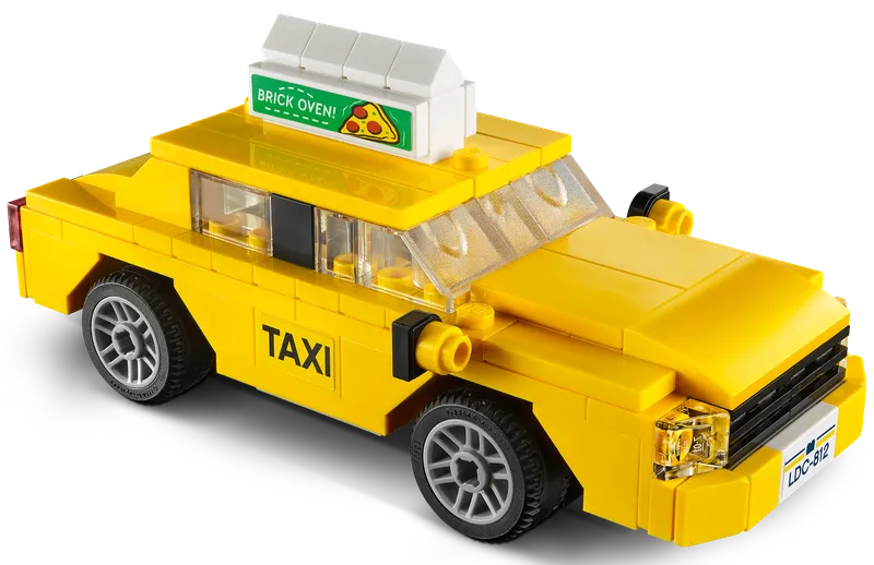 Gele taxi van LEGO – productfoto 3 van 7