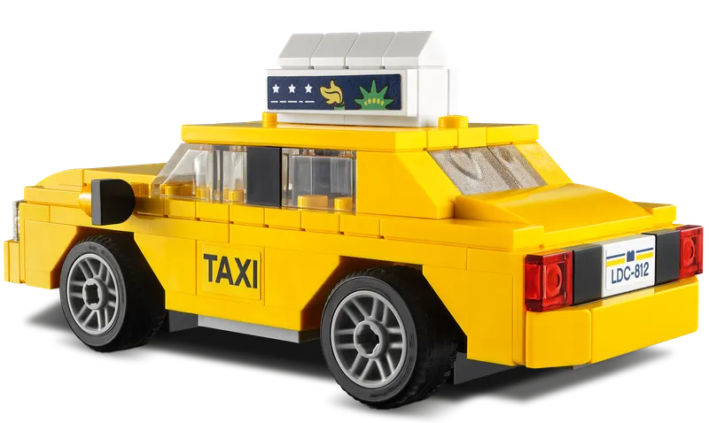 Gele taxi van LEGO – productfoto 4 van 7