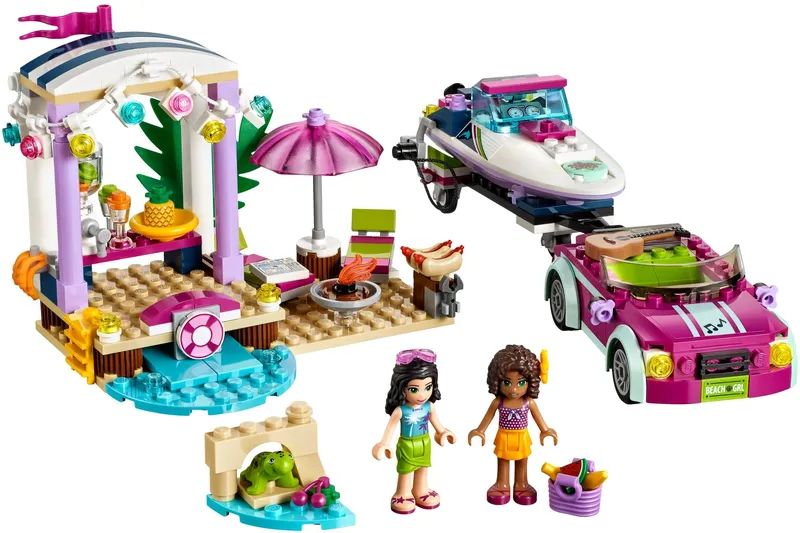 Andrea's Speedboat Transporter von LEGO – Produktfoto