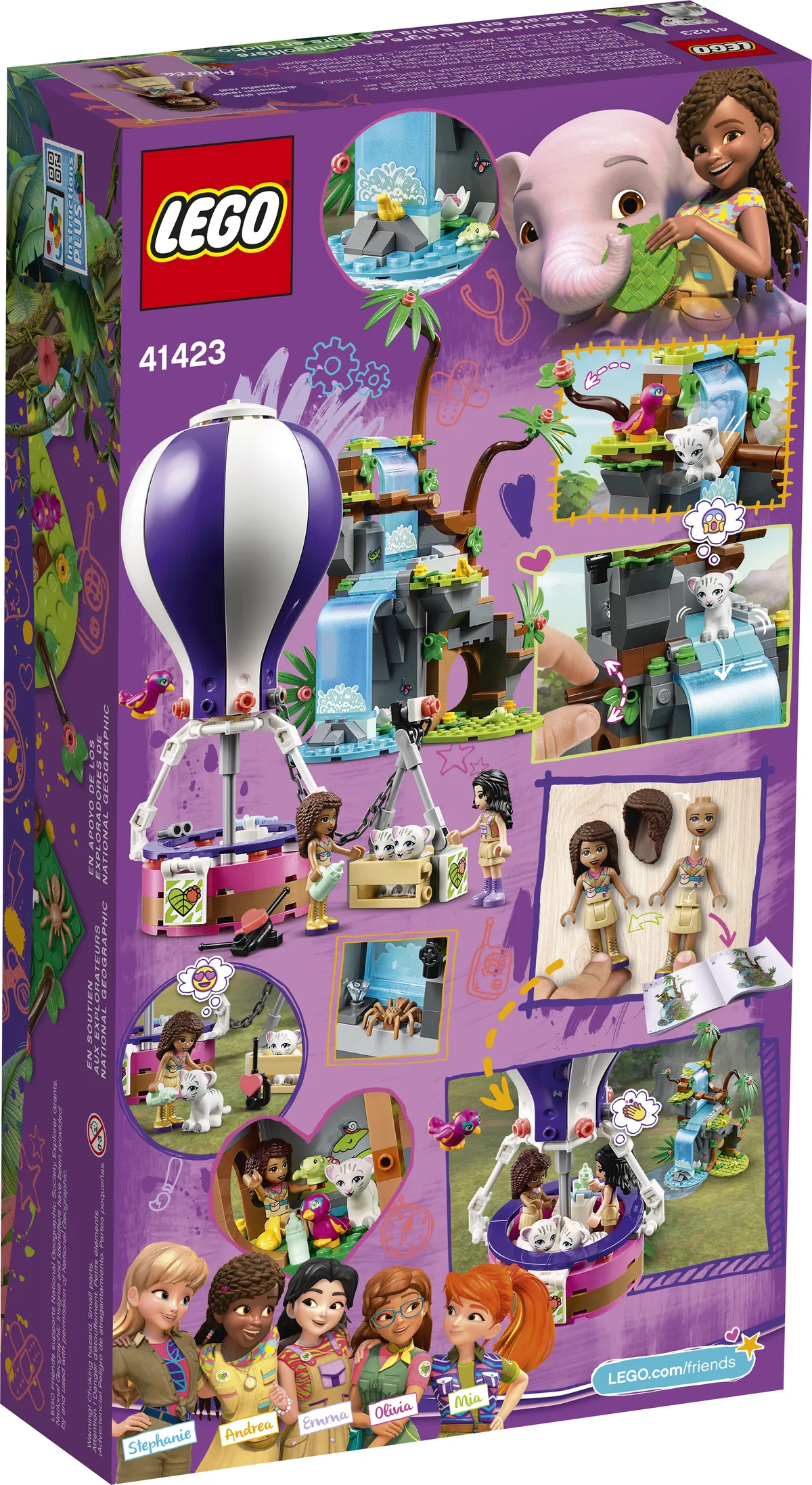 LEGO Tiger Hot Air Balloon Jungle Rescue (41423) - Bild 7