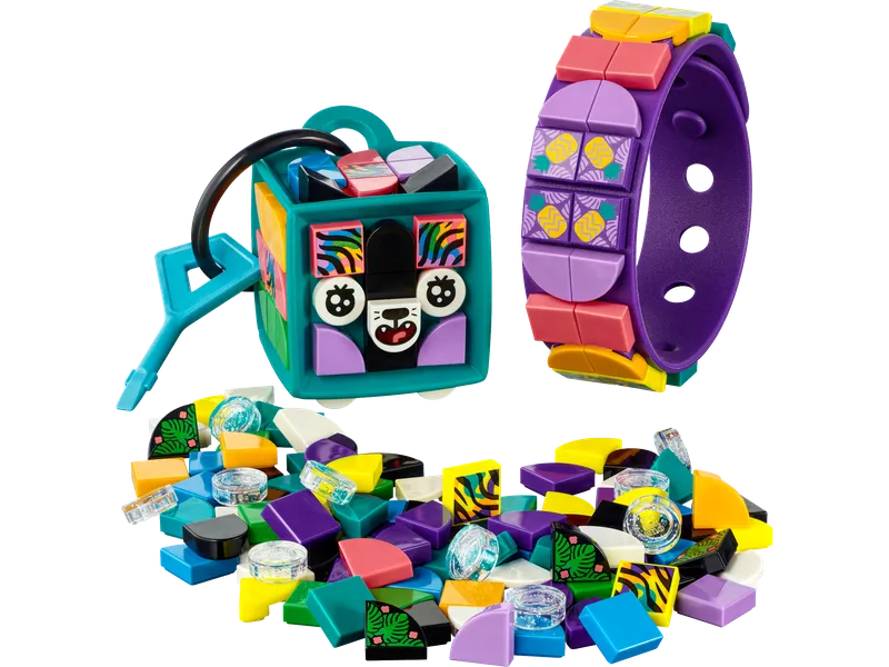 Neon Tiger Bracelet & Bag Tag
