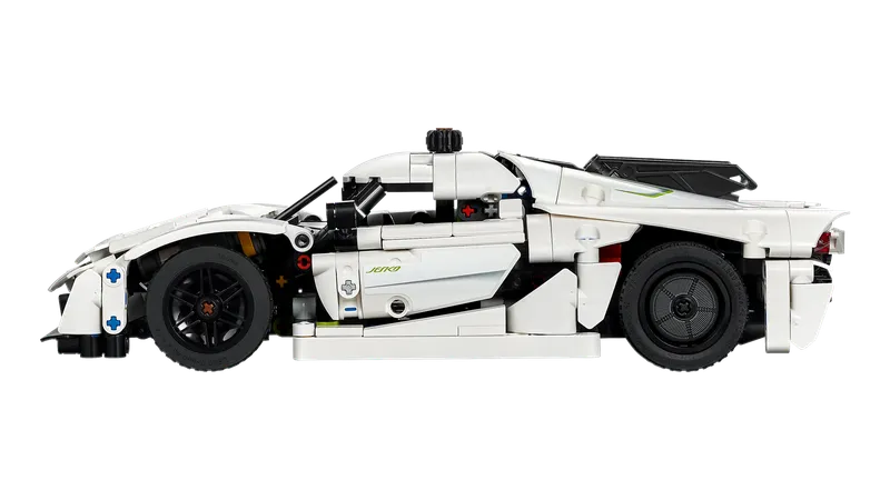 Koenigsegg Jesko Absolut witte hypercar van LEGO – productfoto 3 van 11