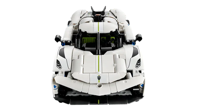 Koenigsegg Jesko Absolut witte hypercar van LEGO – productfoto 4 van 11