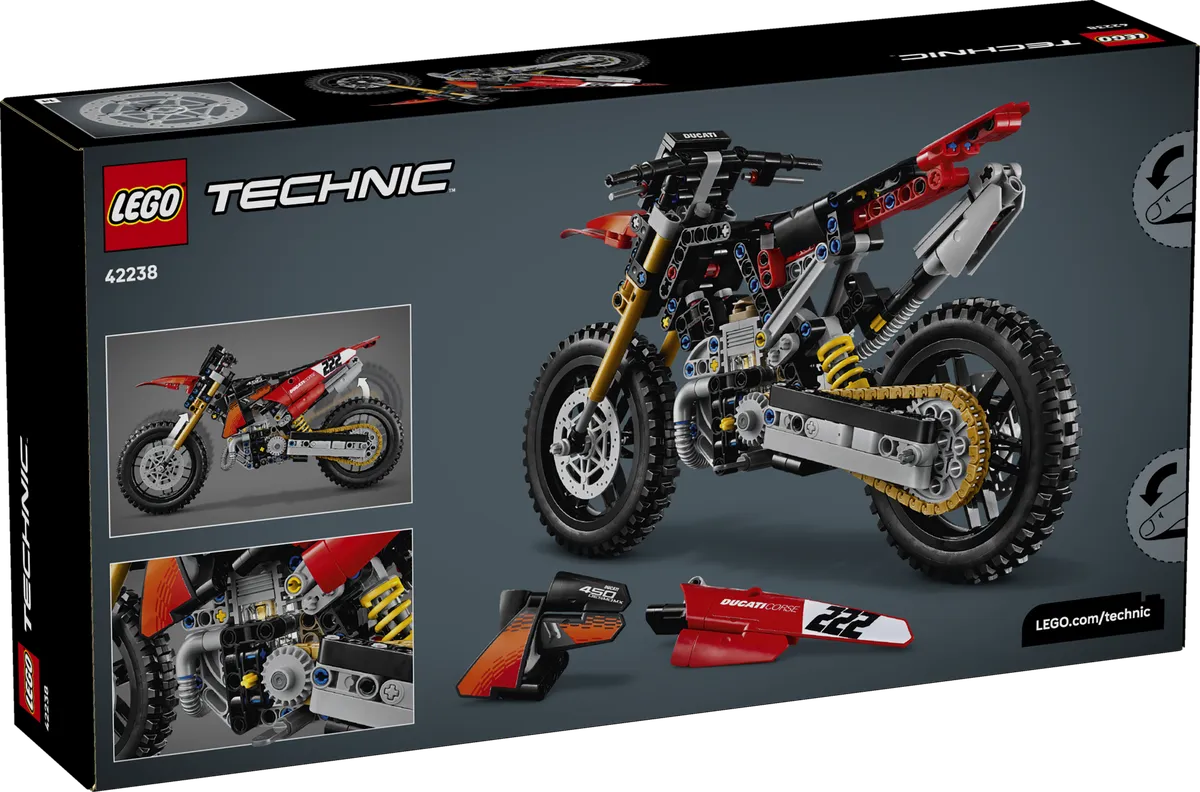 LEGO Ducati Desmo450 MX Factory Motorcycle (42238) - Bild 9