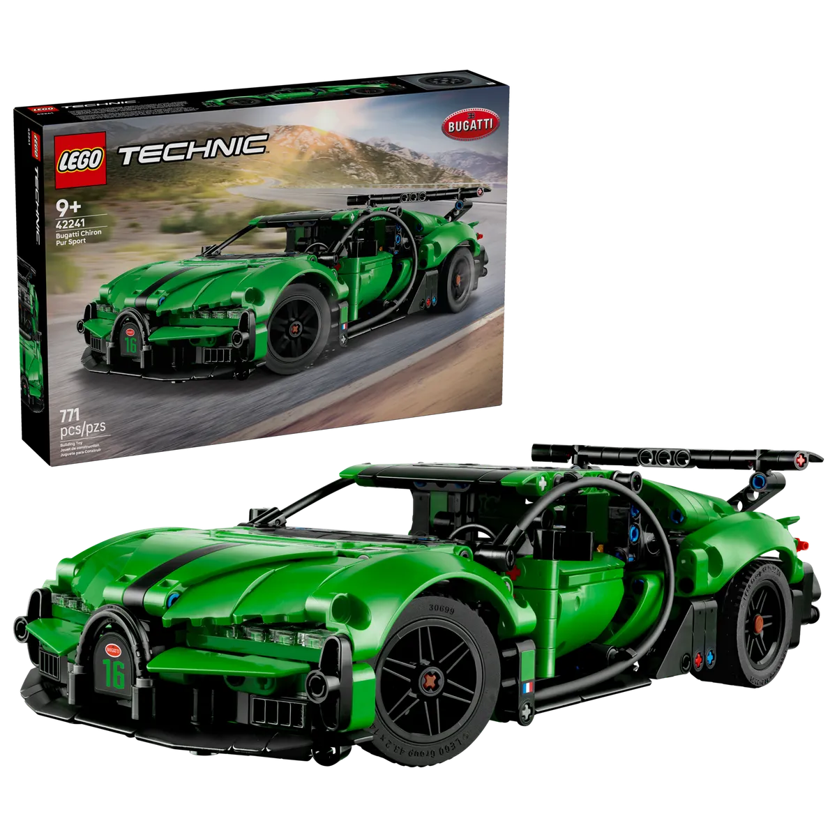 LEGO Green Bugatti Chiron Pur Sport Hypercar (42241) - Bild 6