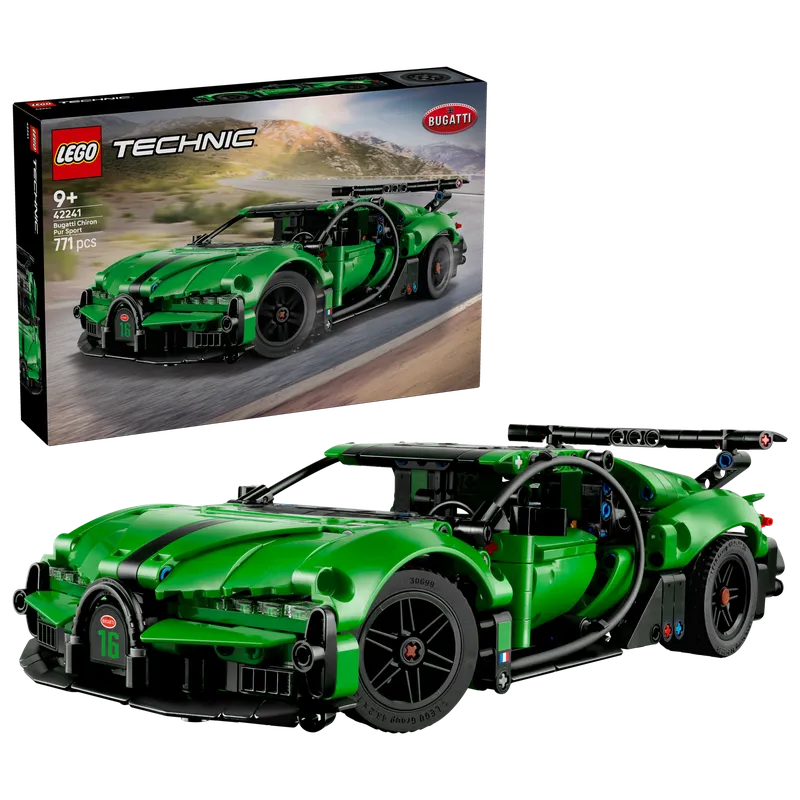 Green Bugatti Chiron Pur Sport Hypercar