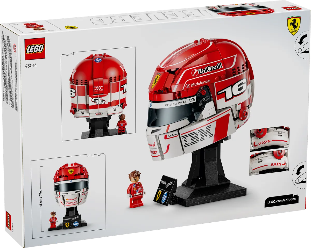 LEGO Scuderia Ferrari HP Charles Leclerc Helmet (43014) - Bild 12