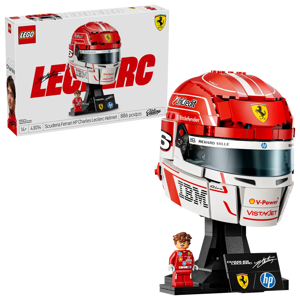 LEGO Scuderia Ferrari HP Charles Leclerc Helmet (43014) - Bild 7