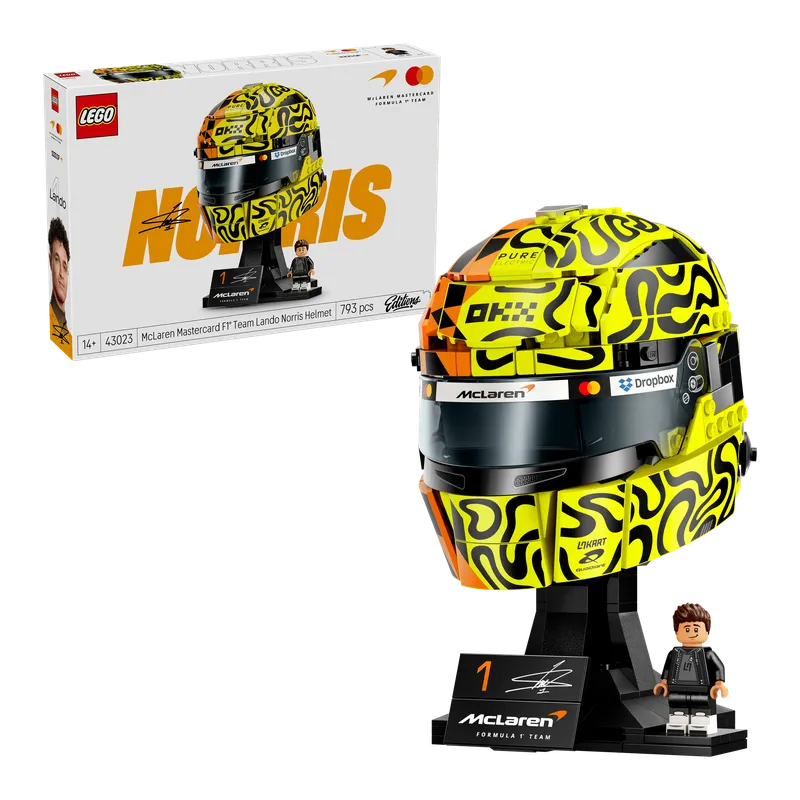 Bouw een LEGO® McLaren F1® helm, medeontworpen door Lando Norris