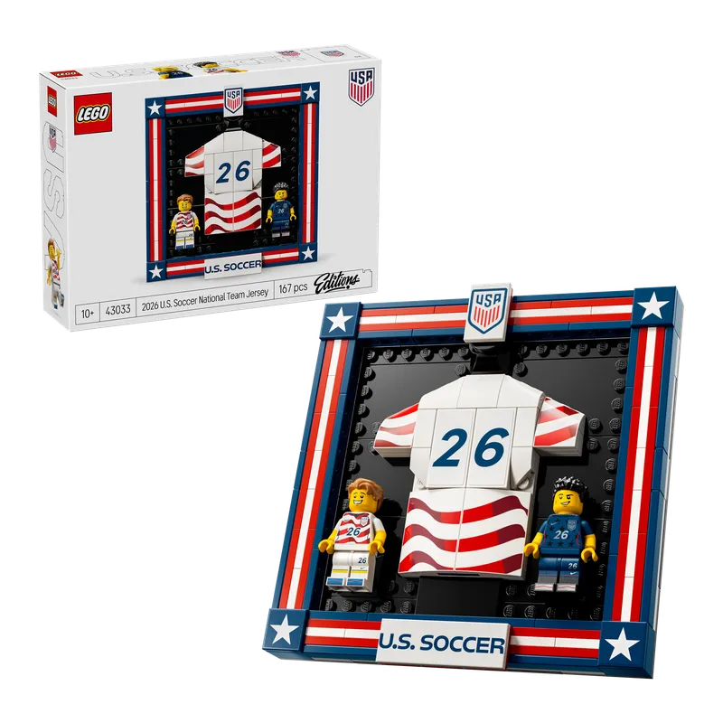 Bouw een verzamelbaar LEGO® shirt van het Amerikaanse voetbalteam