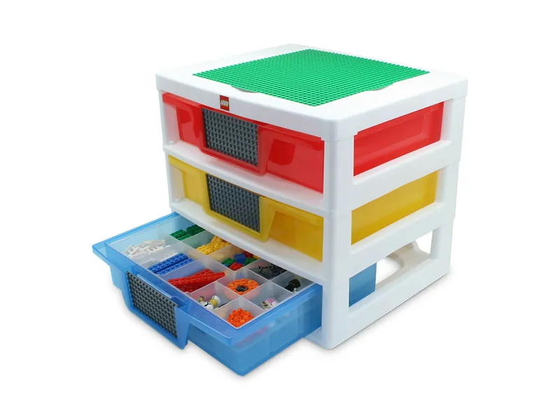 3-Drawer Storage (White - Red/Yellow/Blue) van LEGO – productfoto