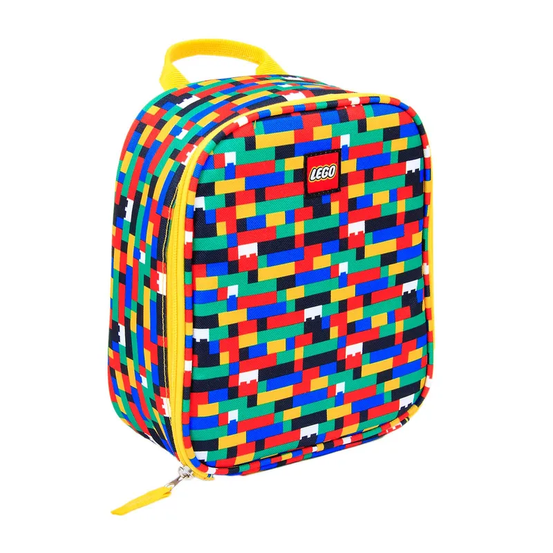Brick Print Lunch Bag (Red/Blue) van LEGO – productfoto