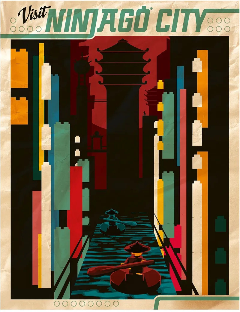 Visit Ninjago City Poster von LEGO – Produktfoto
