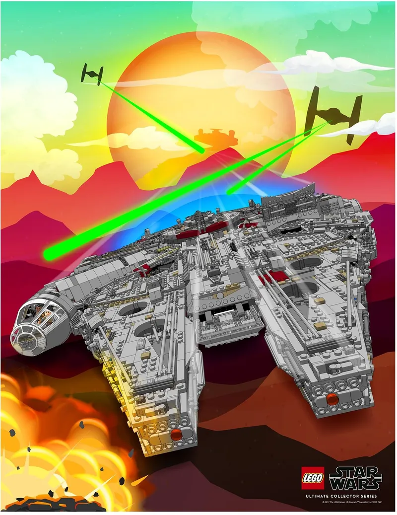 Millennium Falcon Poster van LEGO – productfoto